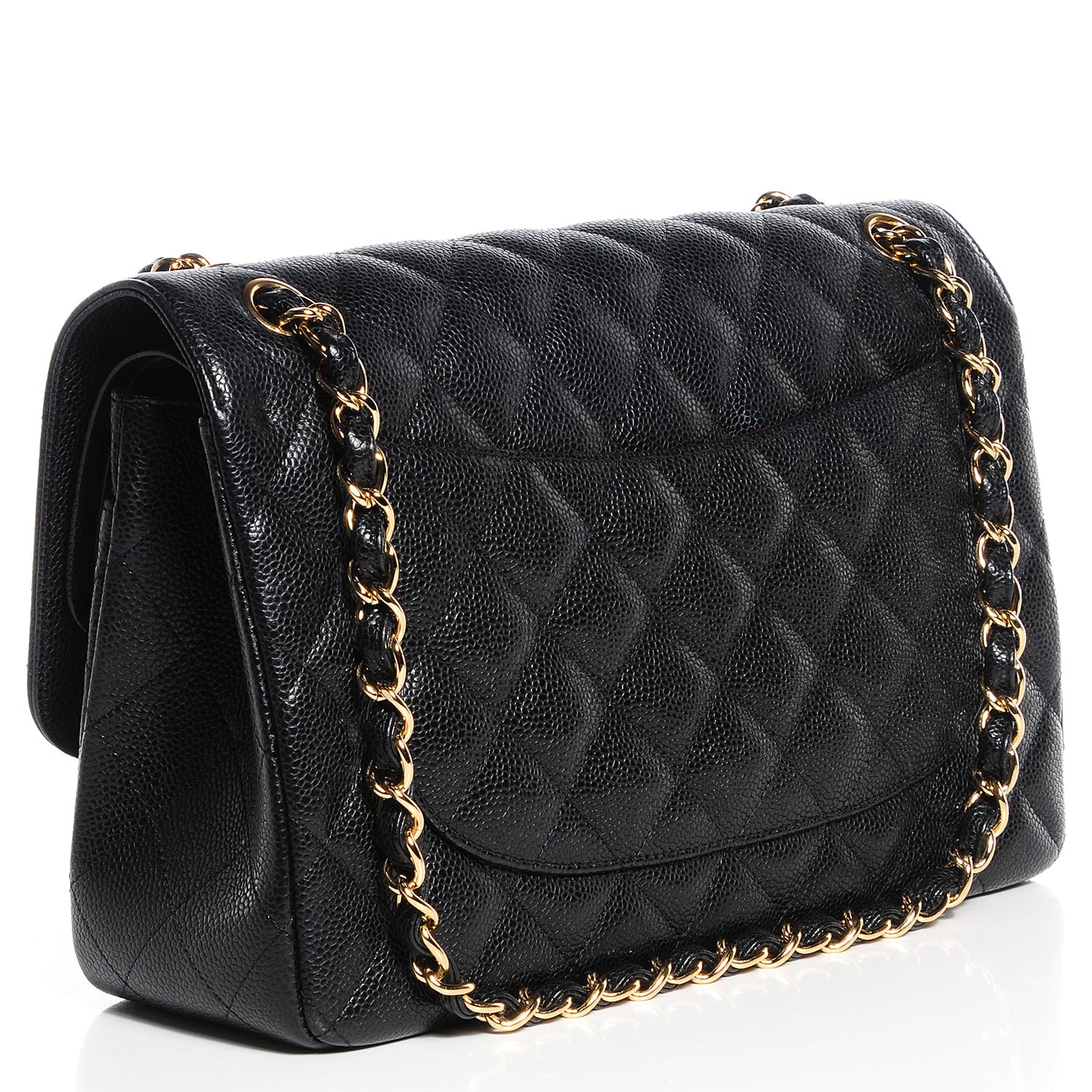 Chanel Caviar Quilted Jumbo Double Flap Black 3 of 8
