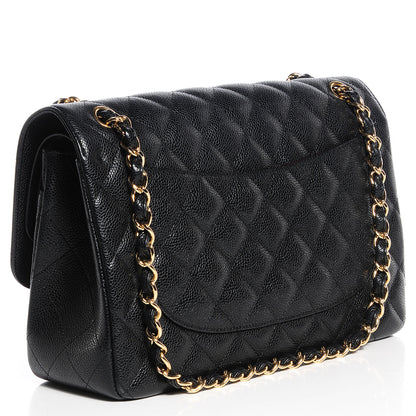 Chanel Caviar Quilted Jumbo Double Flap Black 3 of 8