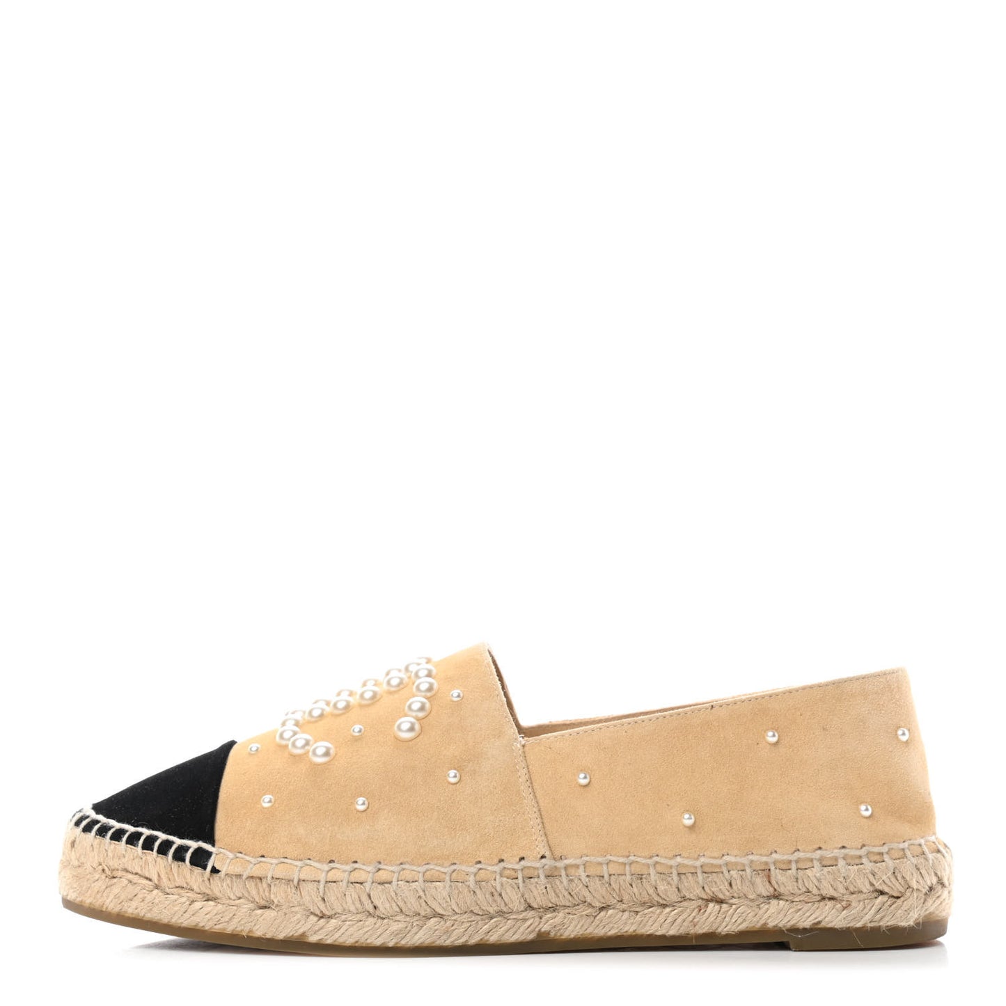 Suede Pearl CC Espadrilles 39 Beige Black