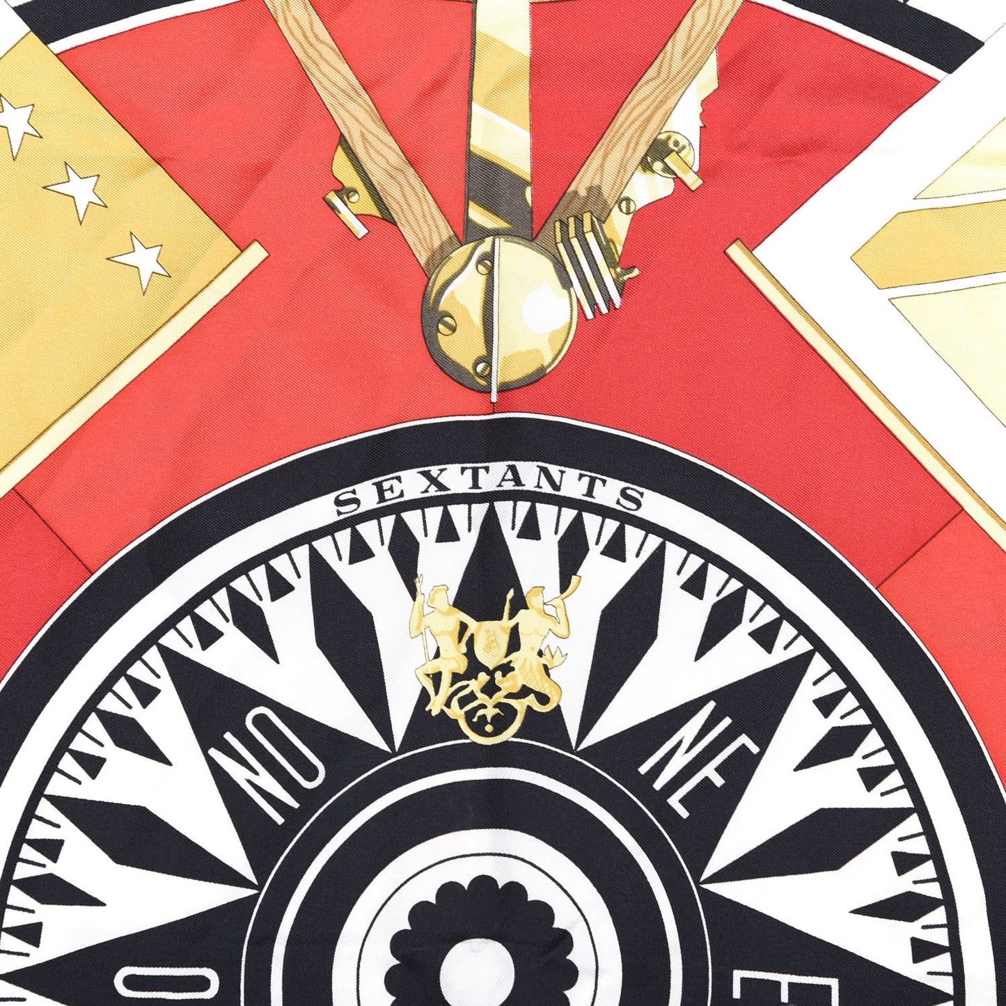 Silk Sextants Scarf 90