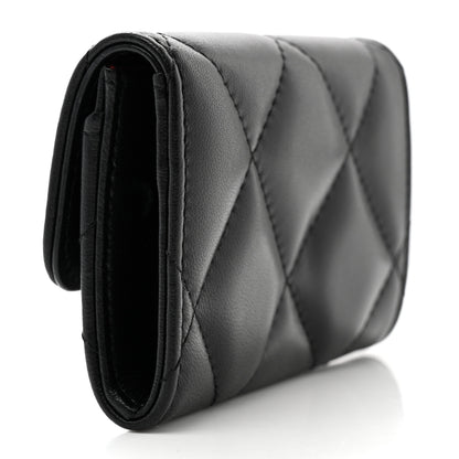 Chanel Lambskin Quilted Chanel 19 Flap Card Holder Black 3 of 9