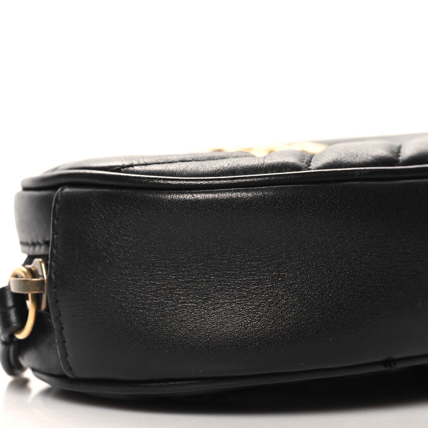 Gucci Calfskin Matelasse GG Marmont Belt Bag 85 34 Black 8 of 10