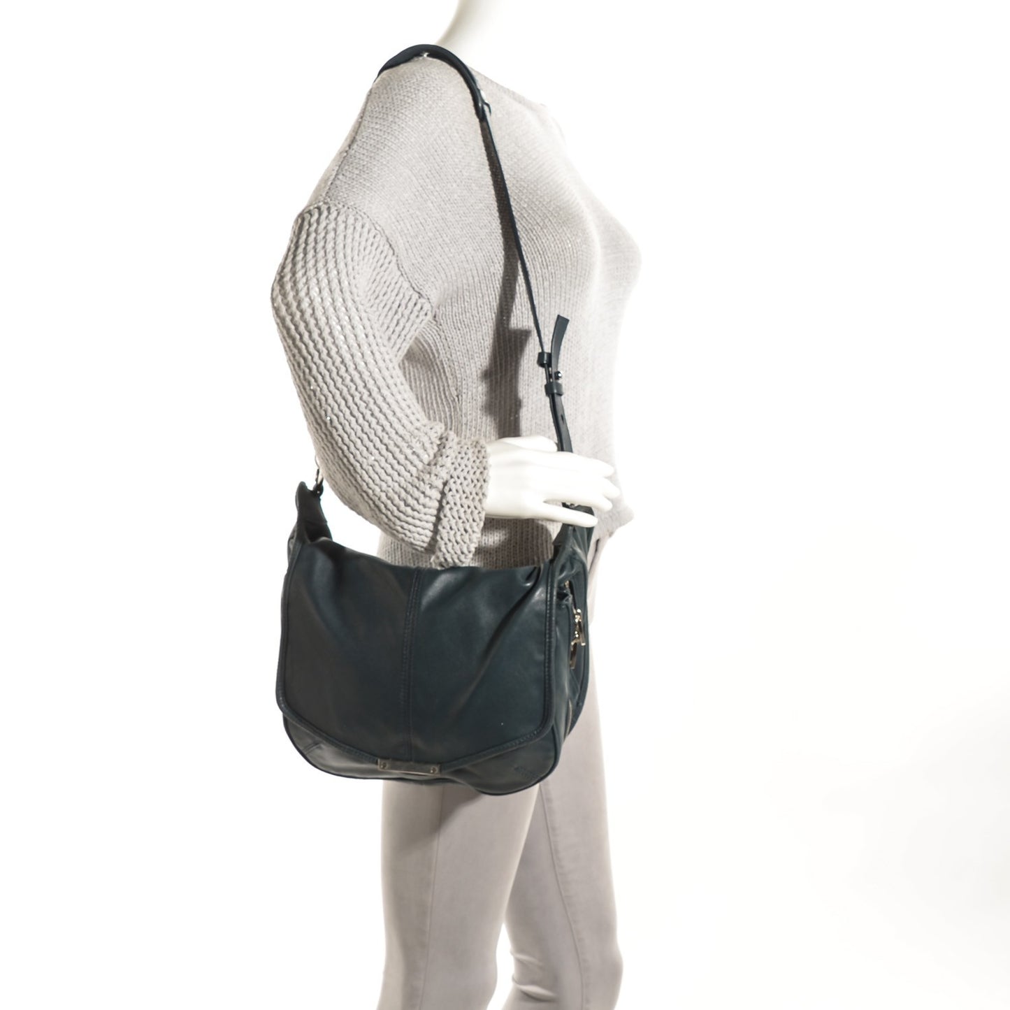 Washed Lambskin Iris Messenger Bag Ink