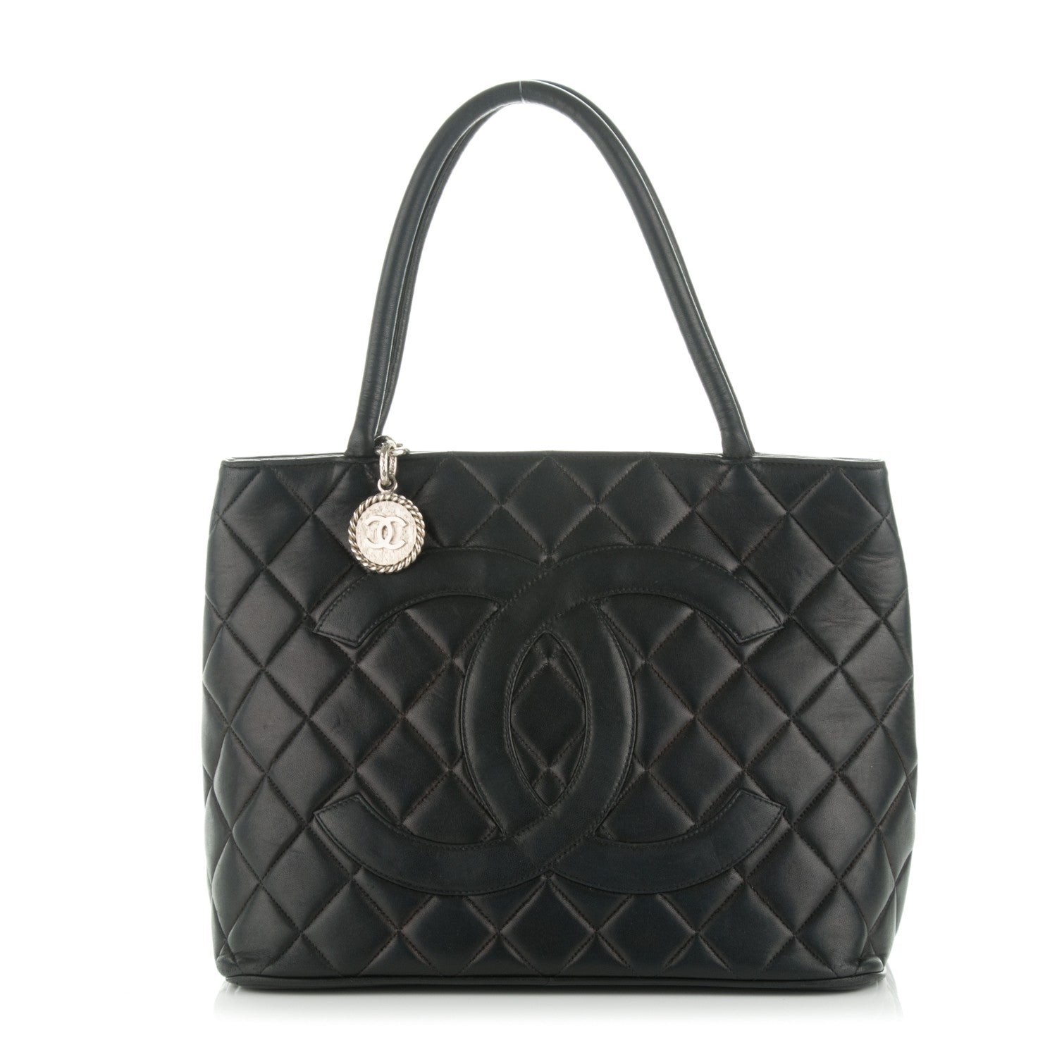Chanel Lambskin Quilted Medallion Tote Black 1 of 8