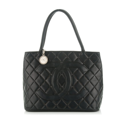 Chanel Lambskin Quilted Medallion Tote Black 1 of 8