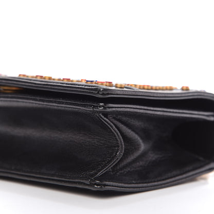 Christian Dior Calfskin Studded Small Diorama Flap Bag Black Multicolor 7 of 13