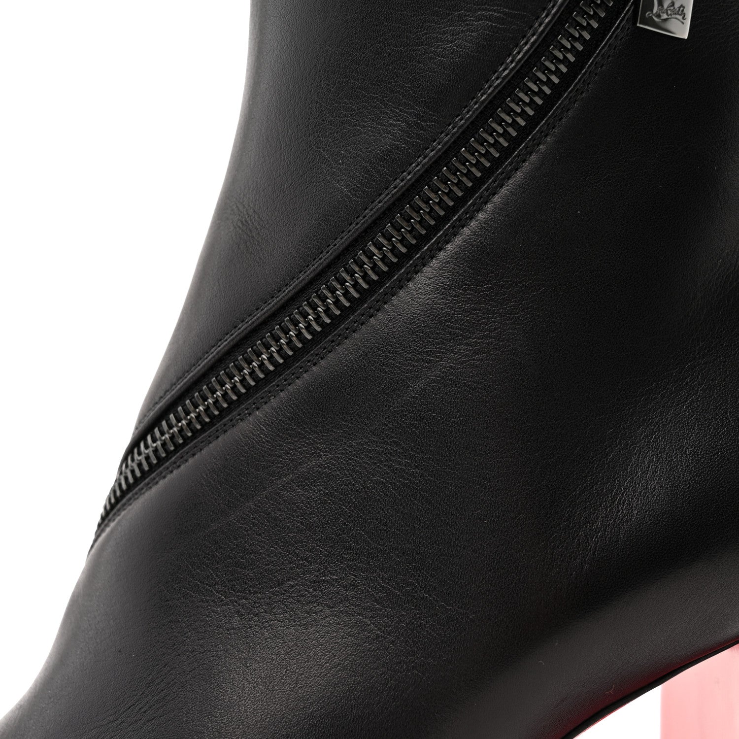 Christian Louboutin Calfskin Birgitta 100 Zip Around Ankle Boots 40 Black 8 of 9