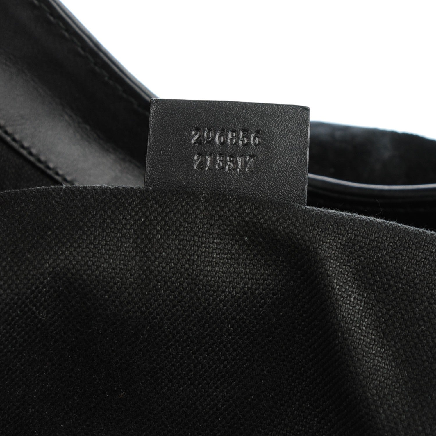 Gucci Soft Leather Brocade Medium Stirrup Shoulder Bag Black 7 of 7