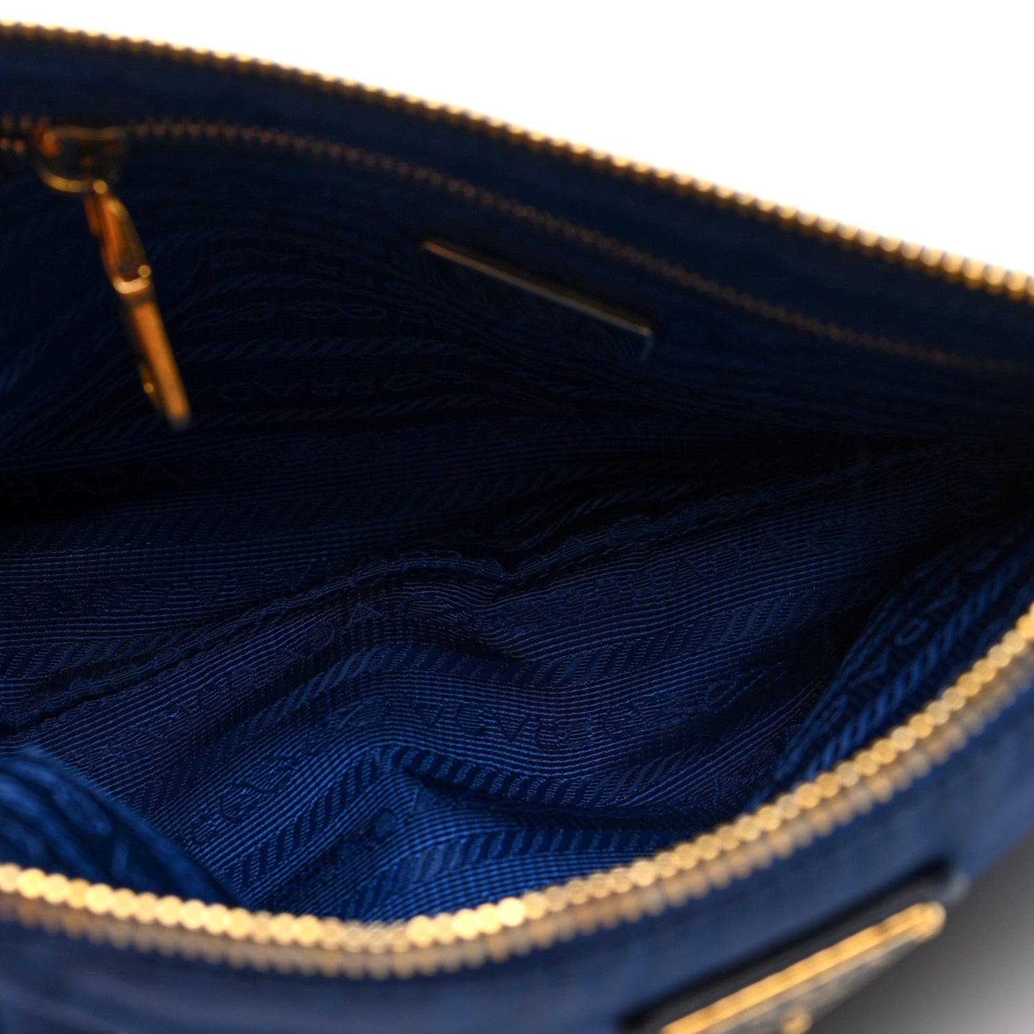 Prada Tessuto Nylon Wristlet Pouch Blue 5 of 6
