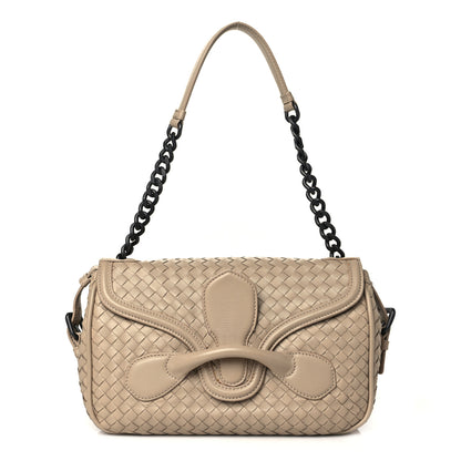 Bottega Veneta Nappa Intrecciato Rialto Shoulder Bag Nude 1 of 11