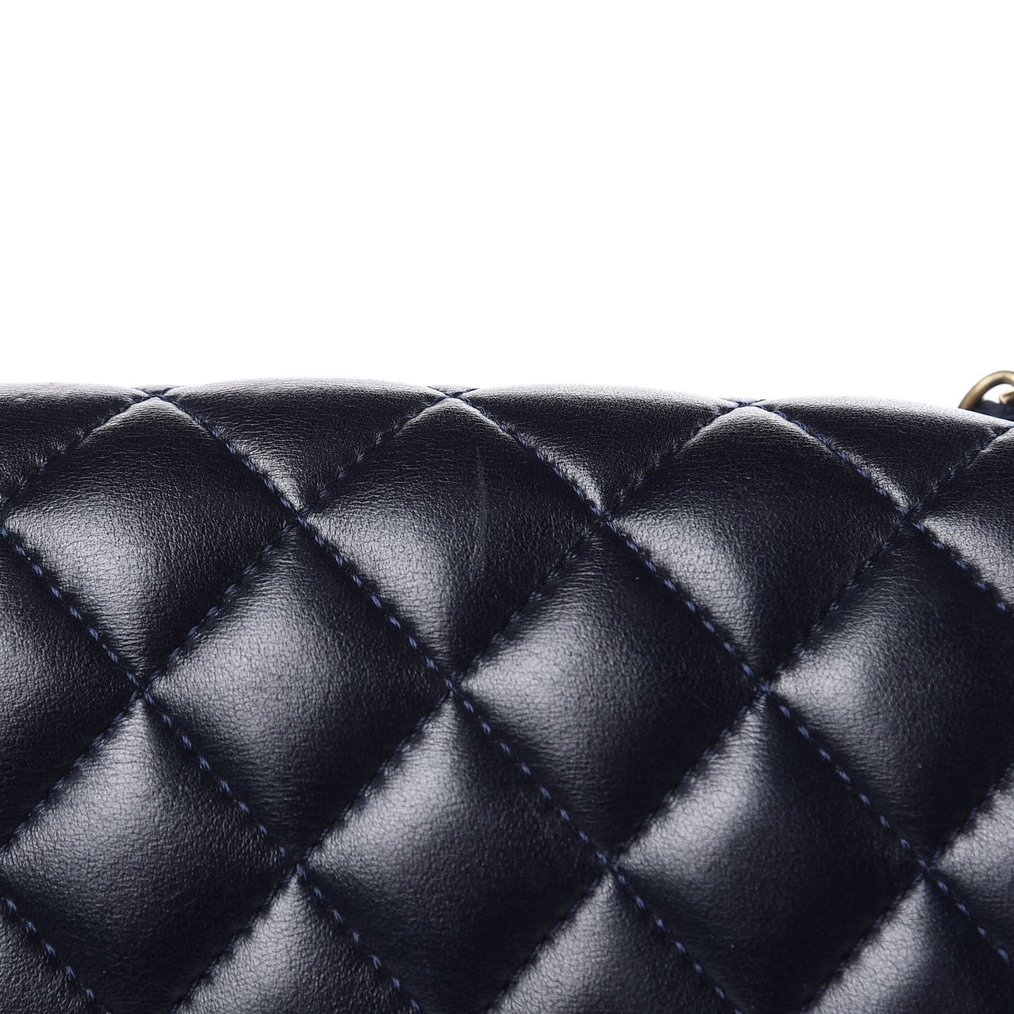 Lambskin Quilted Jumbo Mademoiselle Chic Flap Navy