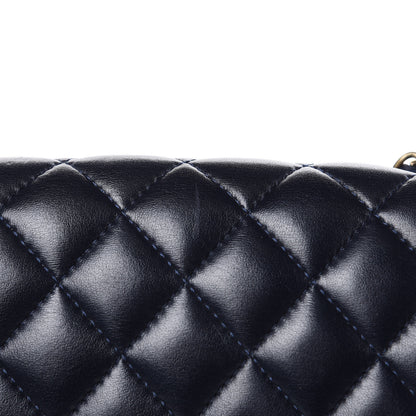 Chanel Lambskin Quilted Jumbo Mademoiselle Chic Flap Navy 12 of 16
