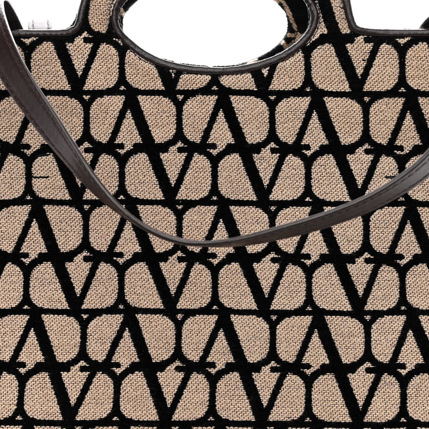 Toile Iconographe Goatskin Le Troisieme Shopping Bag Naturale Black Fondant