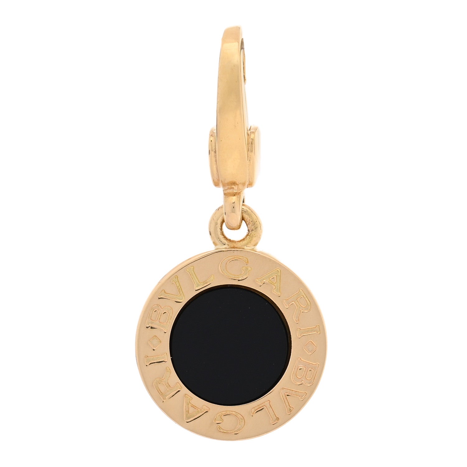 Bulgari 18K Yellow Gold Black Onyx BVLGARI BVLGARI Charm Pendant