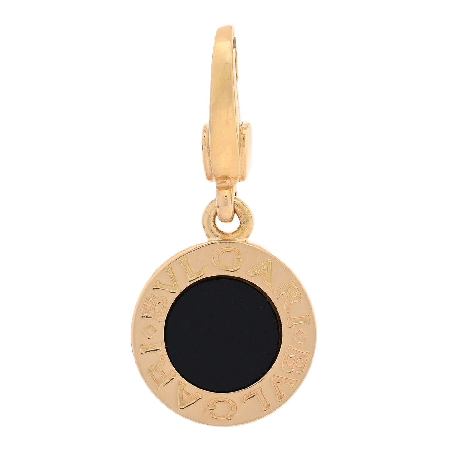 18K Yellow Gold Black Onyx BVLGARI BVLGARI Charm Pendant