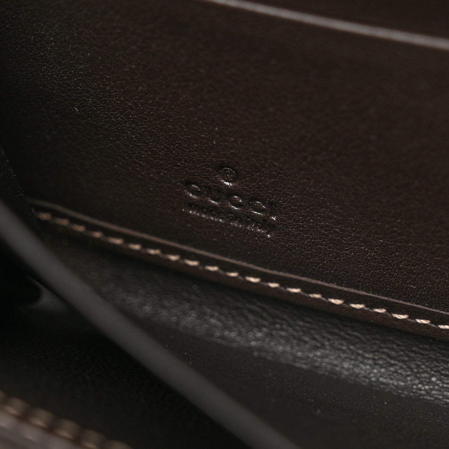 Gucci Monogram Margaux Calfskin Lovely Zip Around Wallet Beige Ebony Cocoa 6 of 9