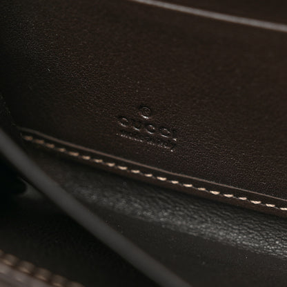 Gucci Monogram Margaux Calfskin Lovely Zip Around Wallet Beige Ebony Cocoa 6 of 9