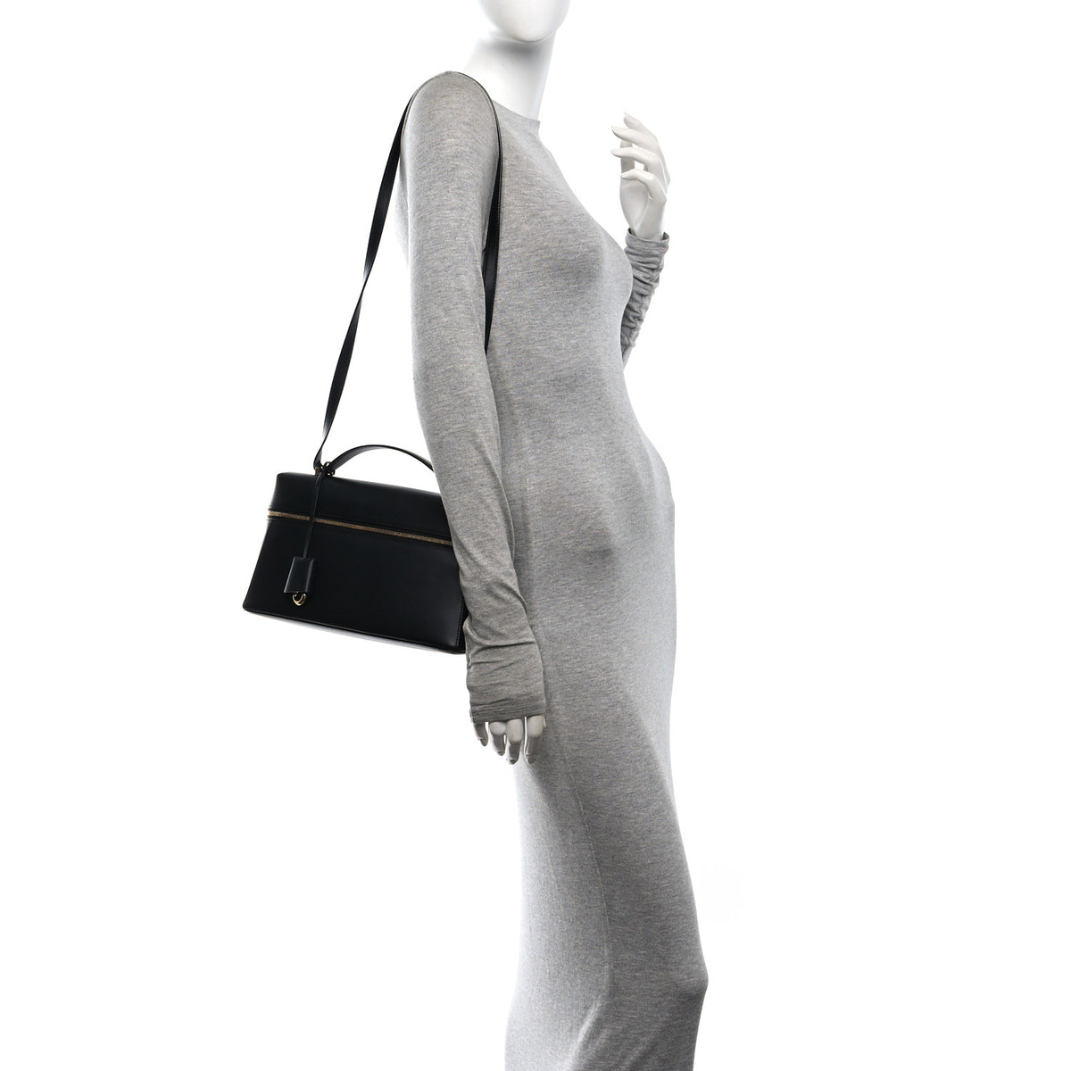 Loro Piana Calfskin Extra Bag L27 Black 2 of 10