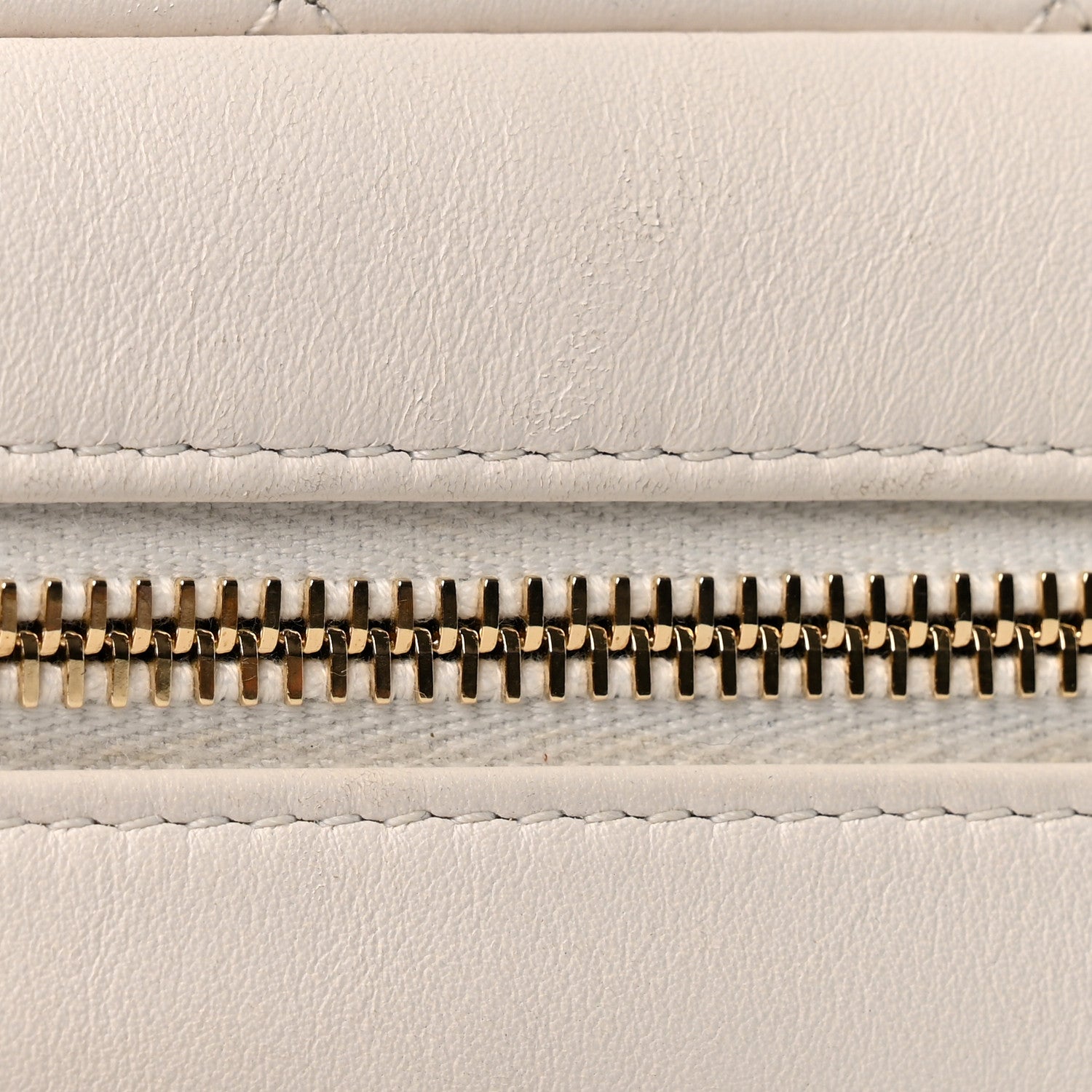 Chanel Calfskin Quilted Enchained Camera Case Bag White 12 of 12
