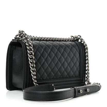 Chanel Caviar Quilted Medium Boy Flap Black 2 of 4