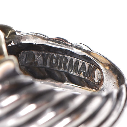 David Yurman Sterling Silver 14K Yellow Gold Citrine 14mm Noblesse Ring 50 5.5 7 of 7