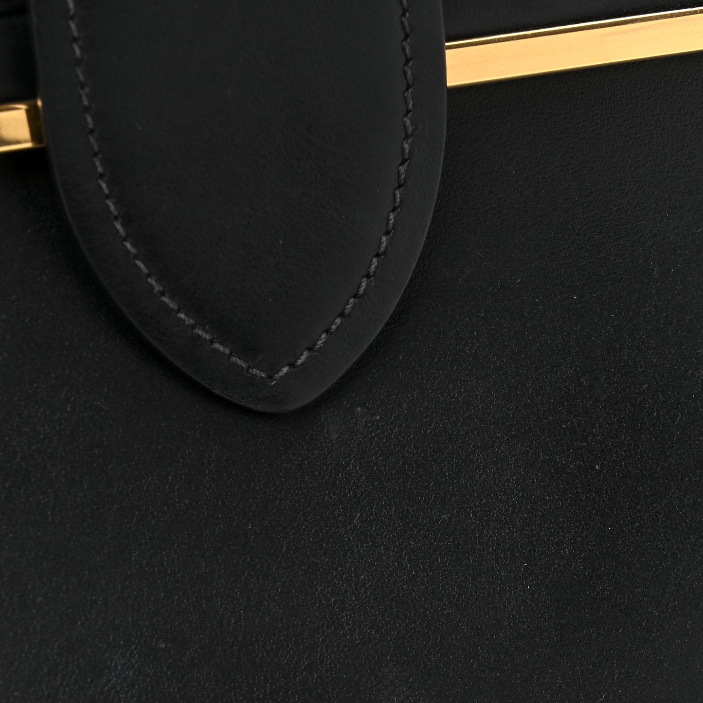 City Calfskin Saffiano Cahier Top Handle Bag Black