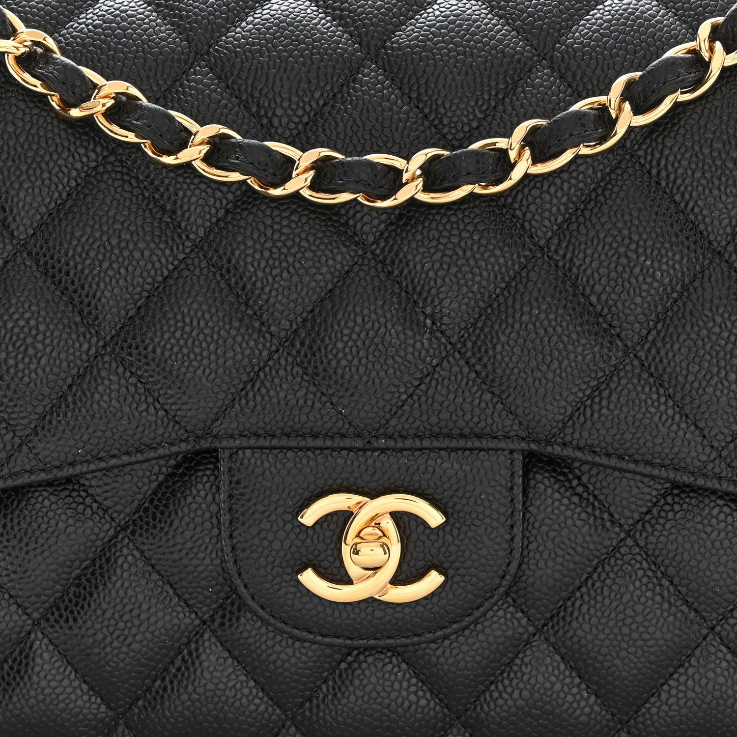 Chanel Caviar Quilted Jumbo Double Flap Black 9 of 15