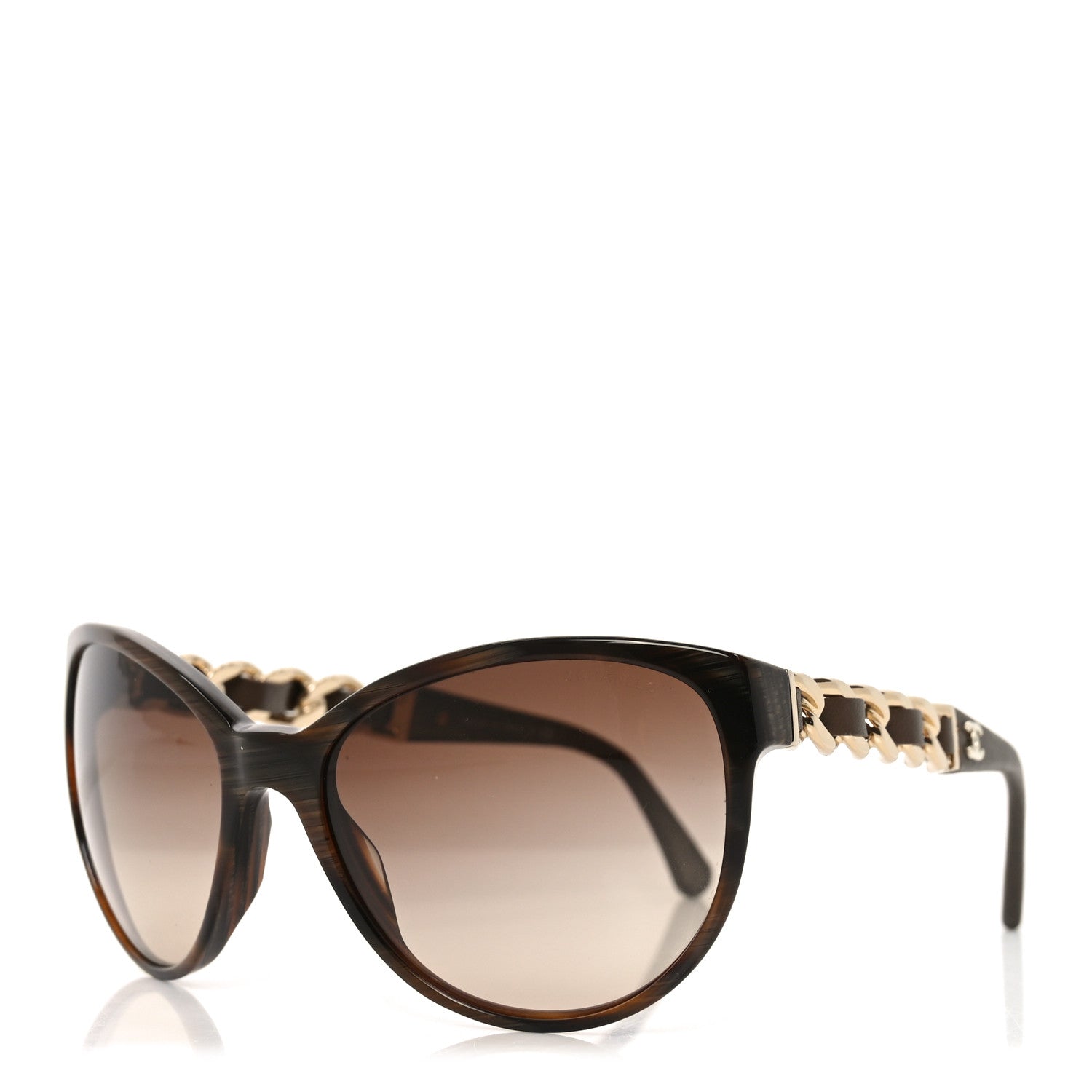 Chanel Acetate CC Chain Sunglasses 5215Q Brown 1 of 7
