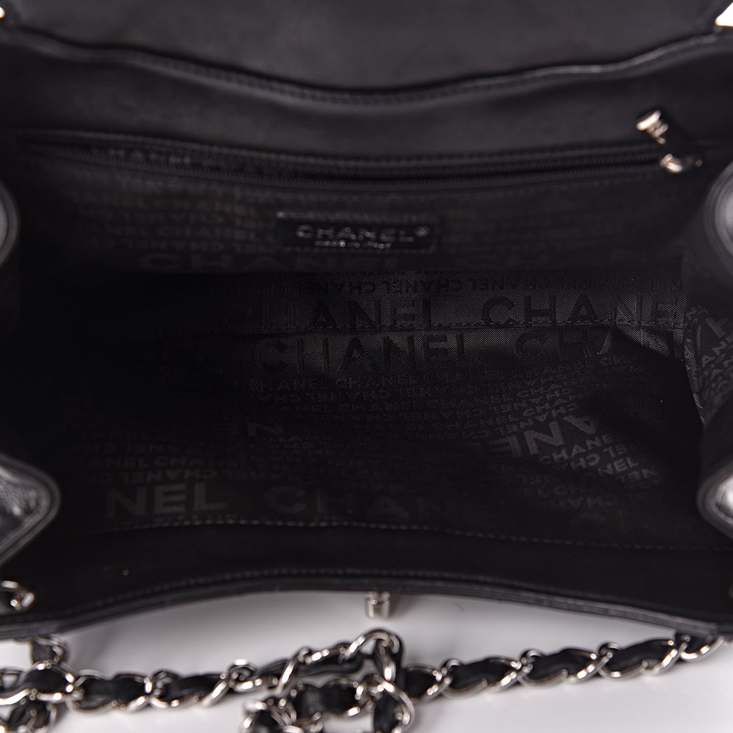 Chanel Lambskin Medium Single Accordion Flap Black 5 of 11