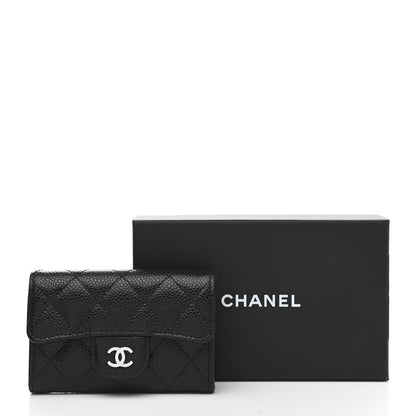 Chanel Caviar Quilted Flap Card Holder Wallet Black 9 of 9