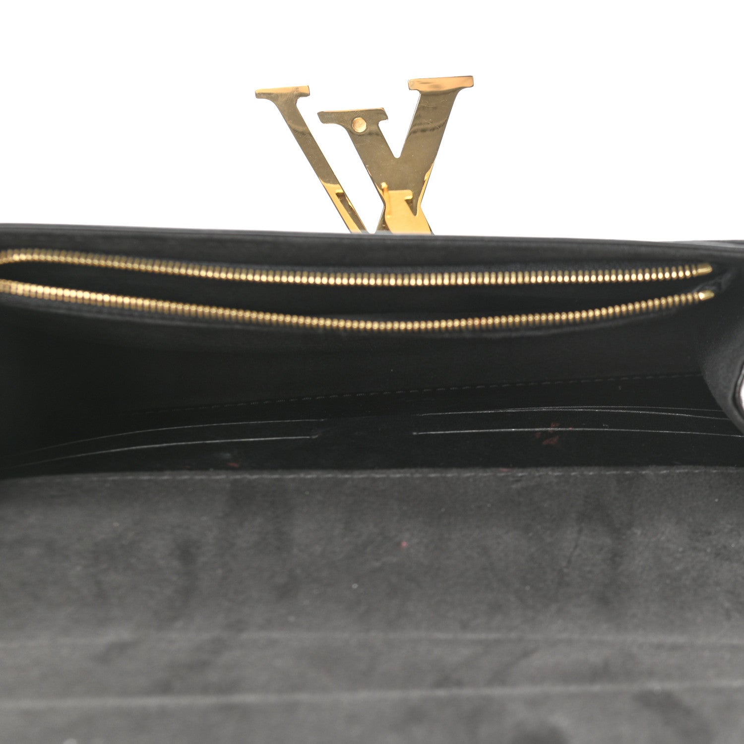 Louis Vuitton Calfskin Chain Louise GM Black 5 of 11
