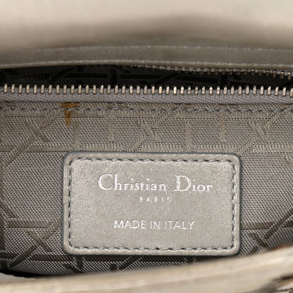 Christian Dior Metallic Lambskin Cannage Mini Lady Dior Grey 5 of 16