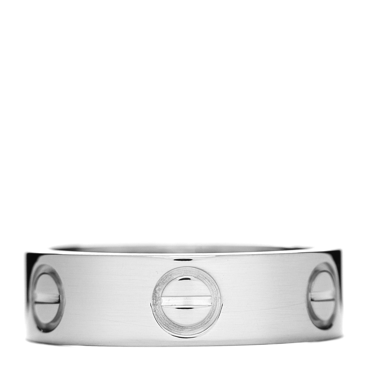 Cartier 18K White Gold 5.5mm LOVE Ring 50 5.25 1 of 4