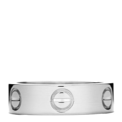 Cartier 18K White Gold 5.5mm LOVE Ring 50 5.25 1 of 4