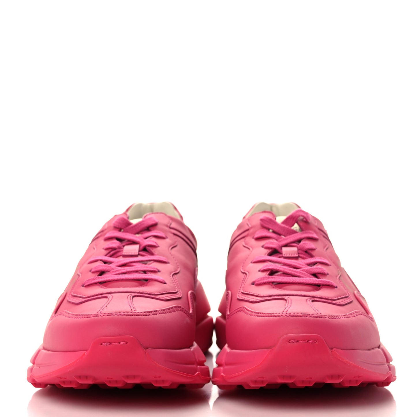 Calfskin Logo Mens Rhyton Sneakers 9 Box Pink