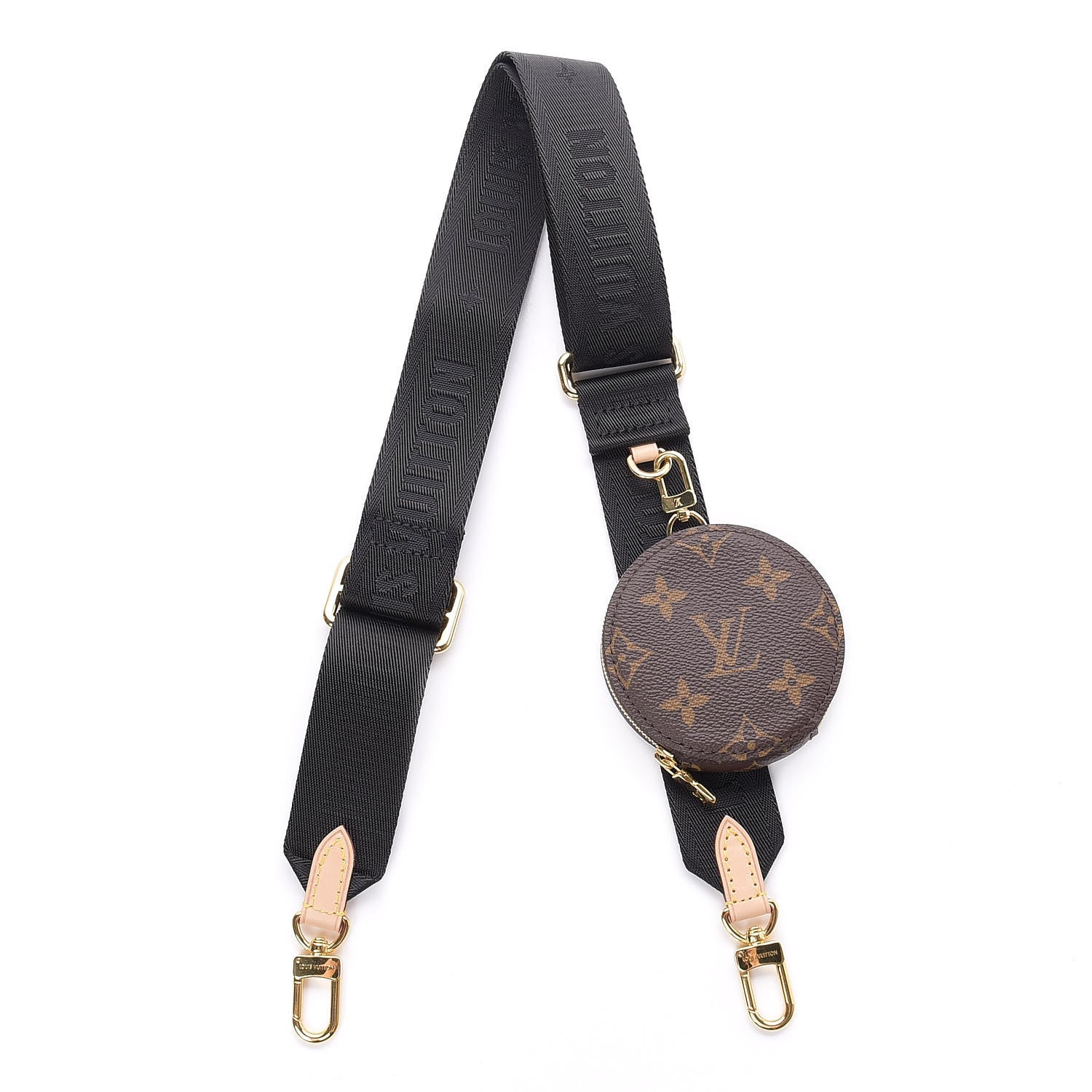 Louis Vuitton Nylon Monogram Strap with Coin Purse Black 1 of 5
