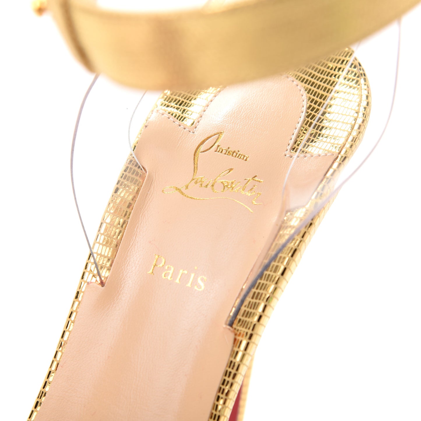 Nappa PVC Jonatina 100 Sandals 39 Gold
