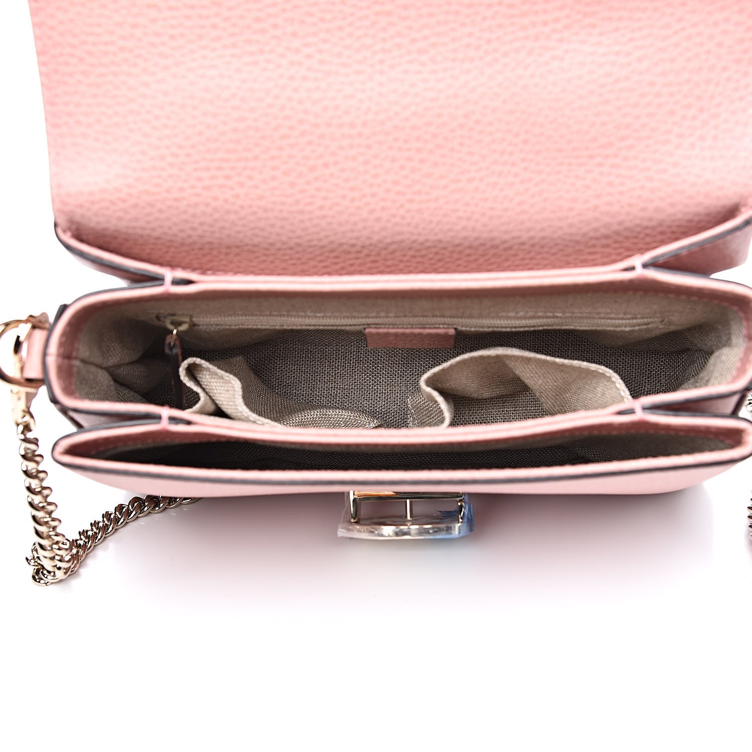 Gucci Dollar Calfskin Interlocking G Top Handle Shoulder Bag Soft Pink 5 of 9