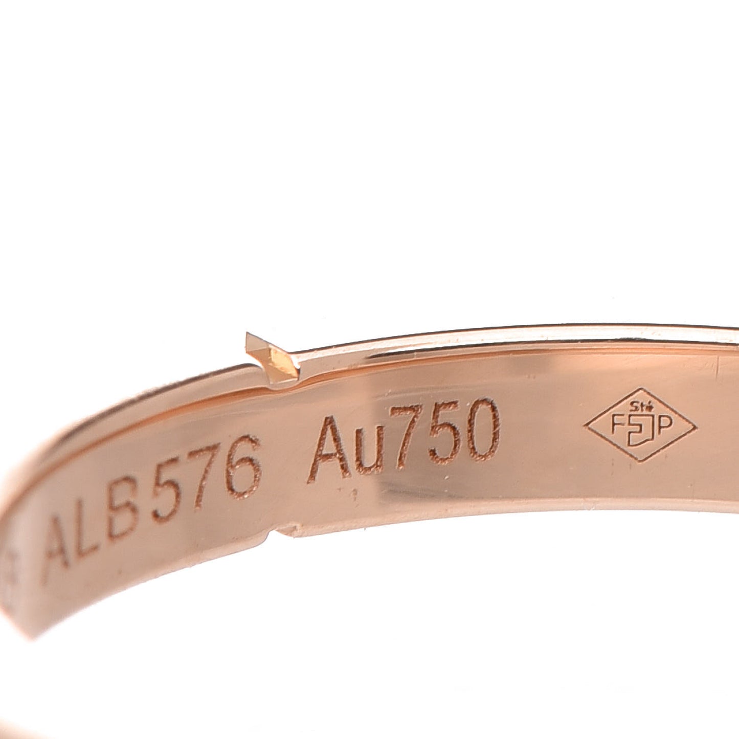 18K Pink Gold 2.5mm Maillon Panthere Wedding Band Ring 48 4.5