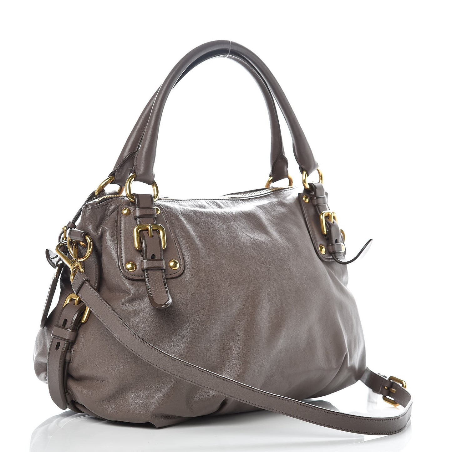 Soft Calfskin Satchel Bambu
