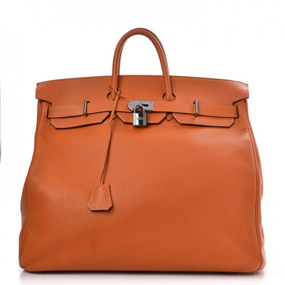 Hermes Togo HAC Travel Birkin 50 Orange 1 of 15