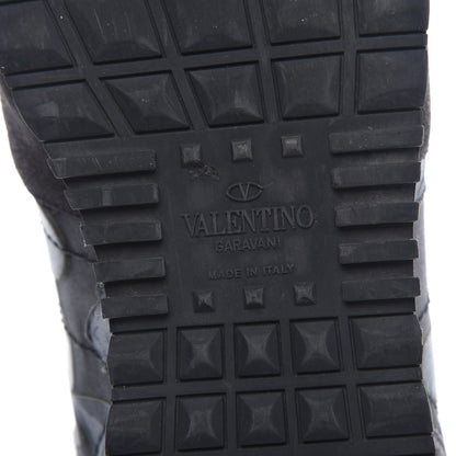 Valentino Garavani Fabric Suede Butterfly Mens Rockrunner Sneakers 42 Blue 8 of 11