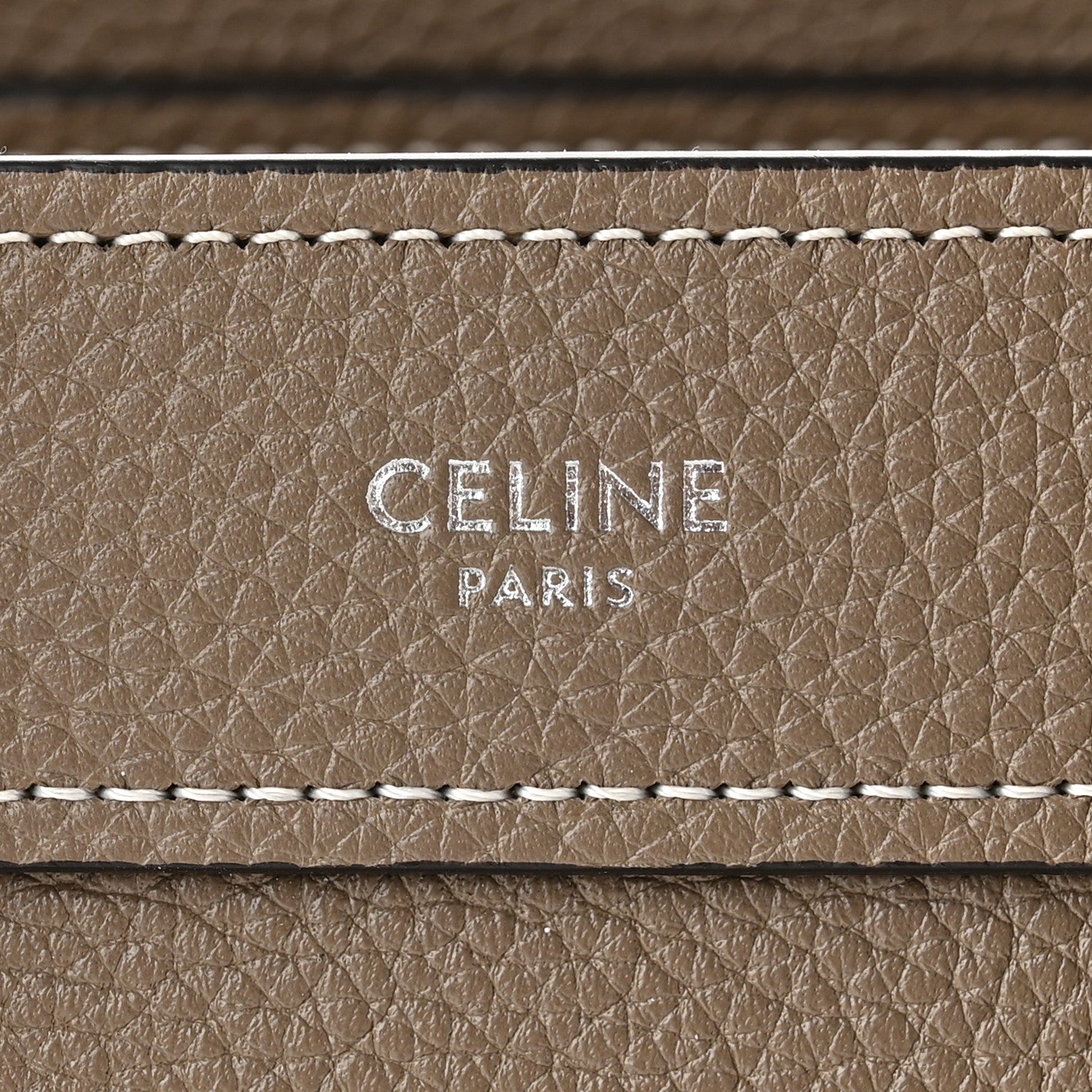 Celine Drummed Calfskin Nano Luggage Souris 4 of 9