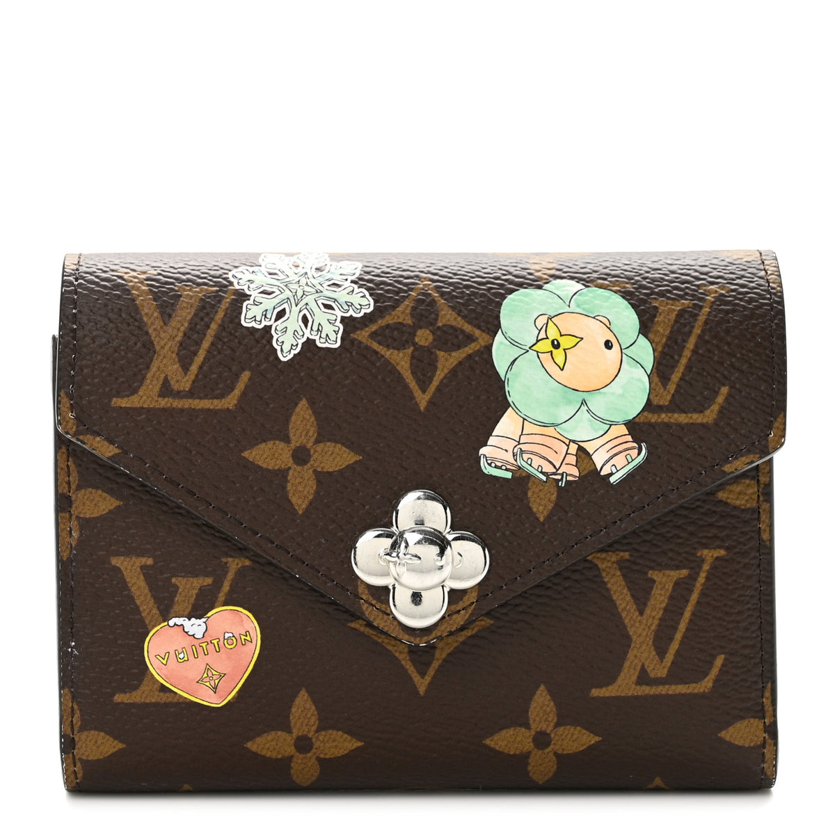 Louis Vuitton Monogram 57th Street NYC Victorine Wallet Silver 1 of 9
