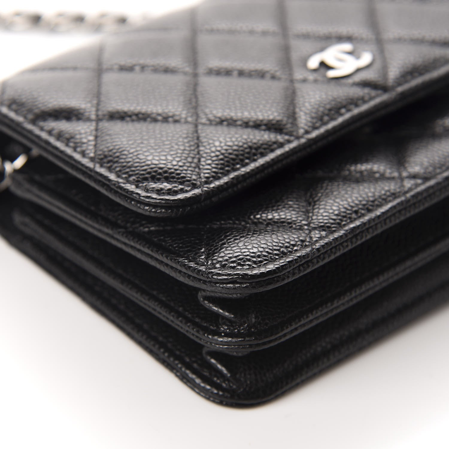 Chanel Caviar Quilted Mini Wallet On Chain WOC Black 6 of 11