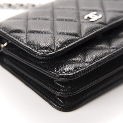 Chanel Caviar Quilted Mini Wallet On Chain WOC Black 6 of 11