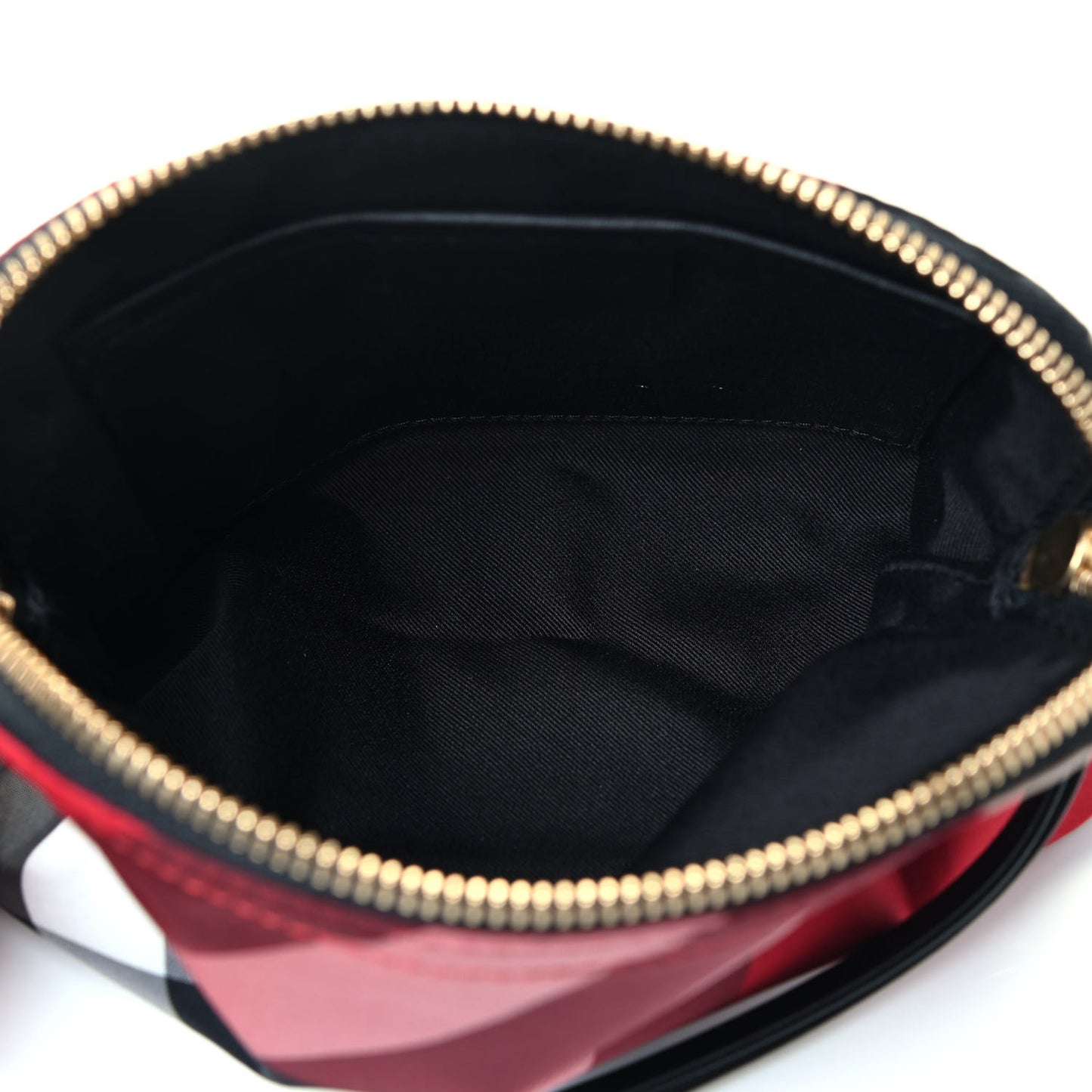Nylon Nova Check Zip Top Pouch Red