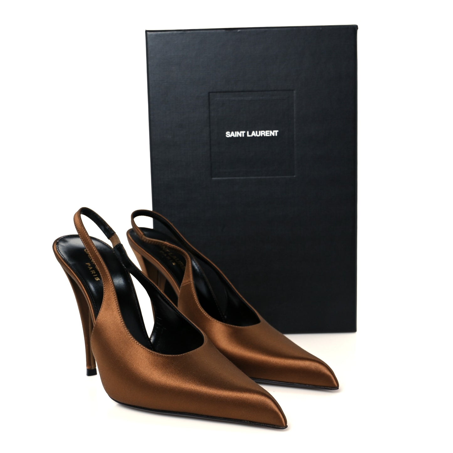 Silk Satin Faye 110 Pumps 38 Deep Cognac