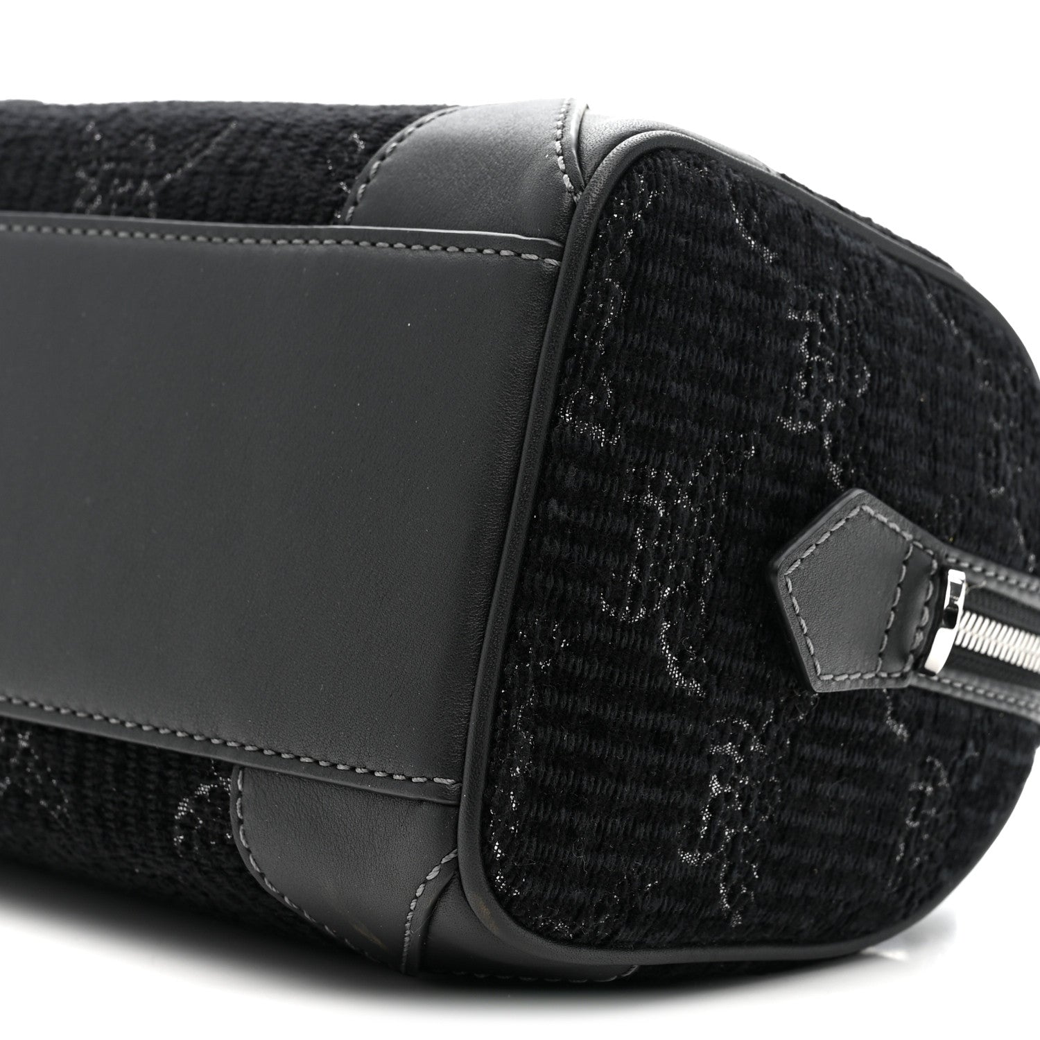 MCM Lauretos Lurex Jacquard Small Ella Boston Bag Black 10 of 10
