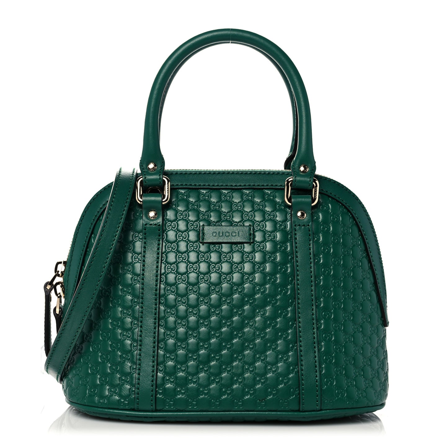 Soft Microguccissima Mini Dome Bag Emerald